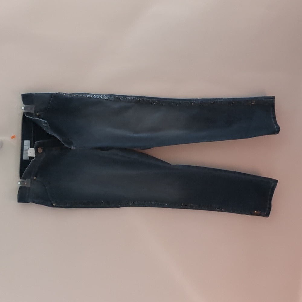 Dismero Italian Dark Blue Jeans With Studs Denim Size XL (14/16)